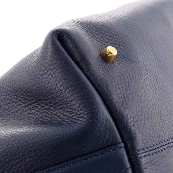 Burberry Heston Bucket Bag House Check Canvas with Leather Medium Blue, Print - Picture 7 of 8